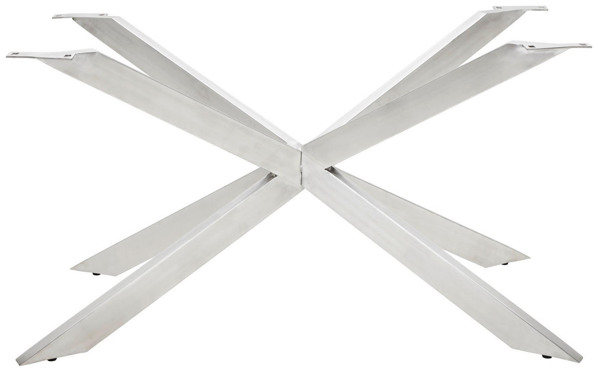 TISCHGESTELL Edelstahlfarben  - Edelstahlfarben, Design, Metall (137,8/76/73cm) - Valdera