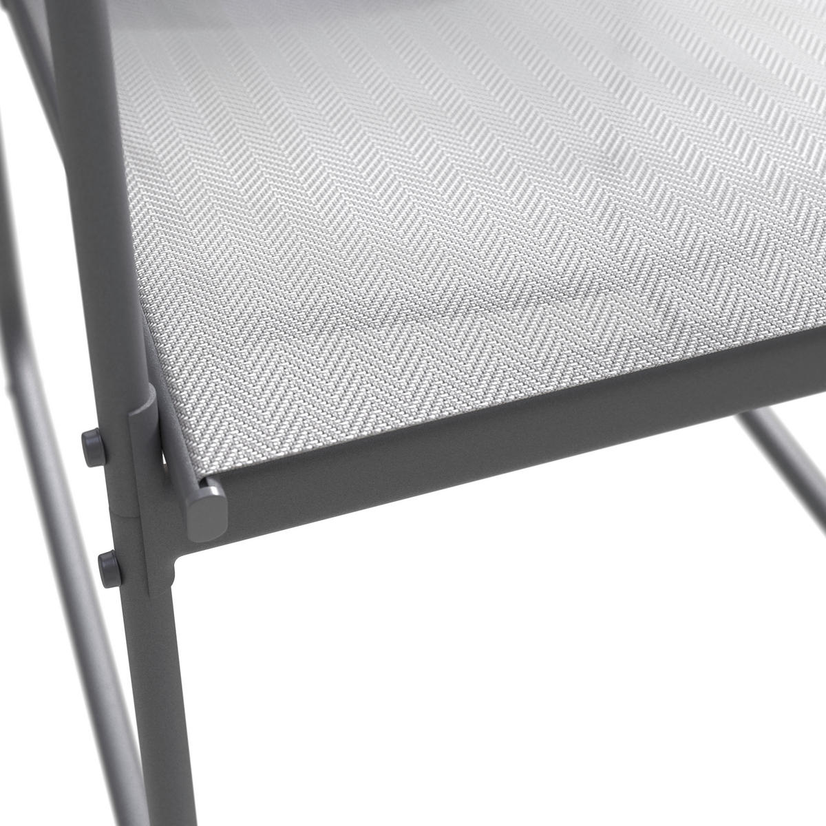 BALKONSET  3-teilig  - Grau, MODERN, Textil/Metall (49.5/83.5/60cm) - Ambia Garden