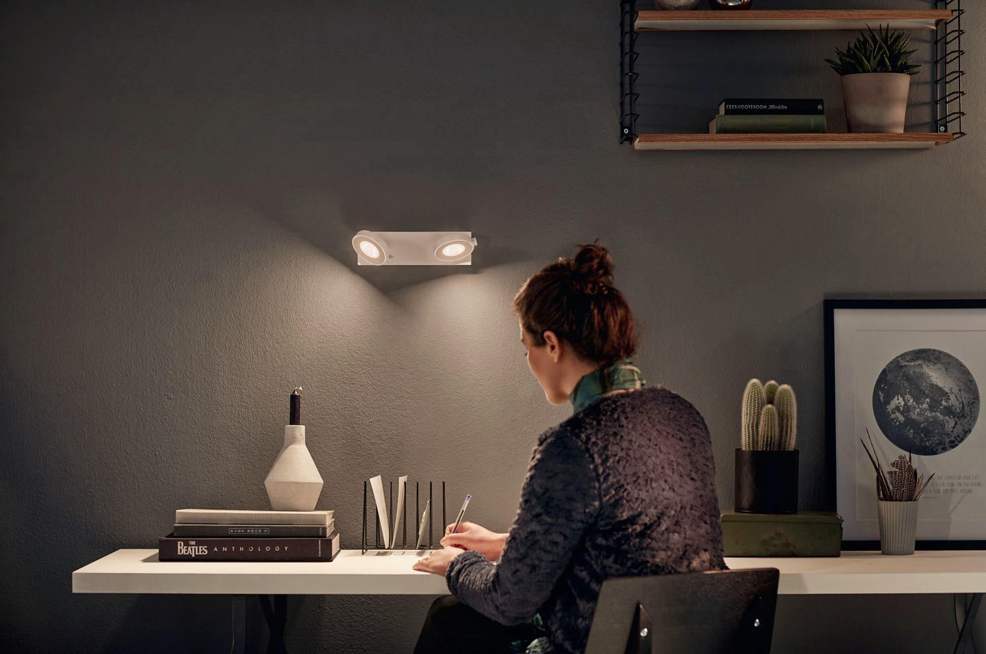 LED-DECKENLEUCHTE 25.5/9/9.3 cm   - Weiß, Design, Metall (25.5/9/9.3cm)