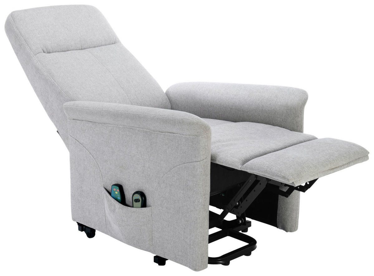 MASSAGESESSEL Mikrofaser Greige    - Greige/Schwarz, KONVENTIONELL, Kunststoff/Textil (72/102/86cm) - MID.YOU