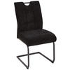 SCHWINGSTUHL  in Eisen Cord  - Schwarz, MODERN, Textil/Metall (49/98/61cm) - Livetastic