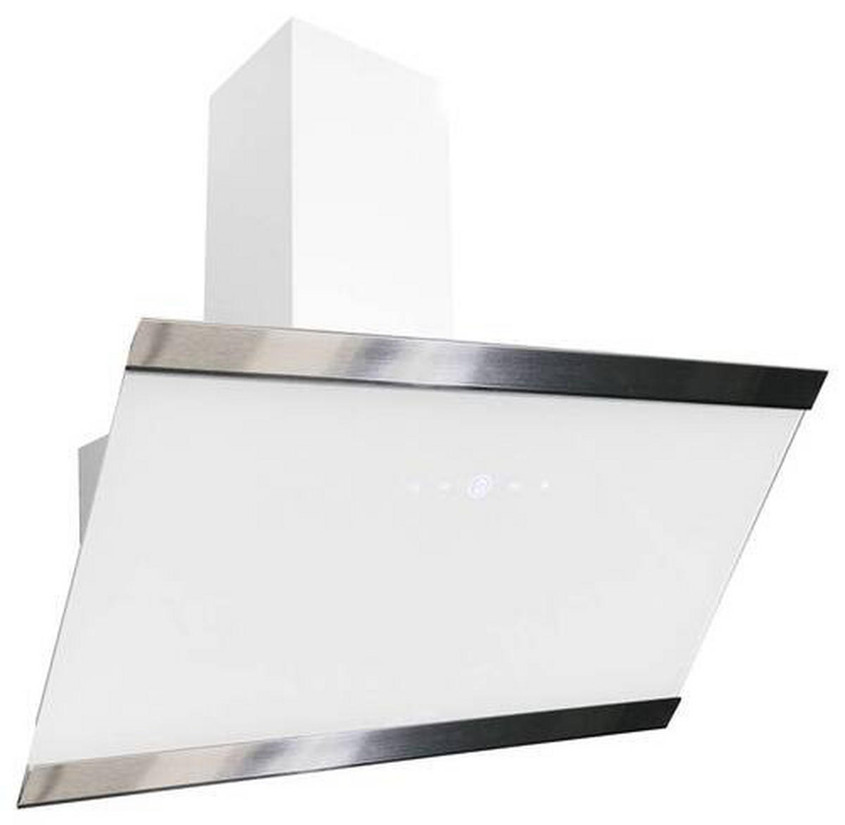DUNSTABZUGSHAUBE CH89090W  - Weiß, Trend, Glas/Metall (89,5/74,2-109,2/38,5cm) - Respekta