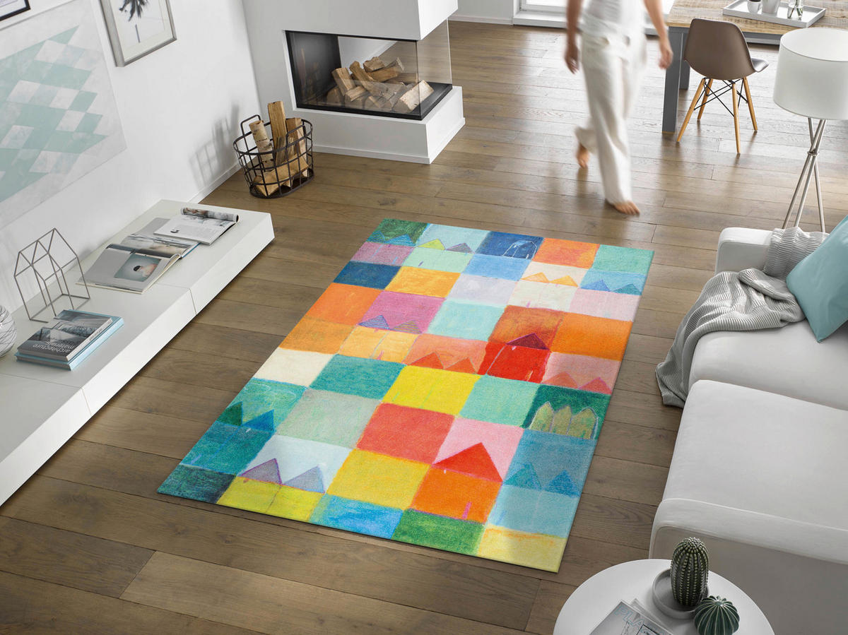 FLACHWEBETEPPICH 140/200 cm Sonnenstadt Multicolor  - Multicolor, KONVENTIONELL, Kunststoff/Textil (140/200cm) - wash+dry