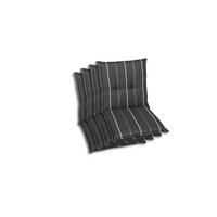 SESSELAUFLAGENSET in Anthrazit Streifen  - Anthrazit, Basics, Textil (50/7/100cm)