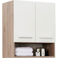 DULAP SUSPENDAT 60/70/33 cm  - alb/stejar San Remo, Design, material pe bază de lemn (60/70/33cm) - Xora