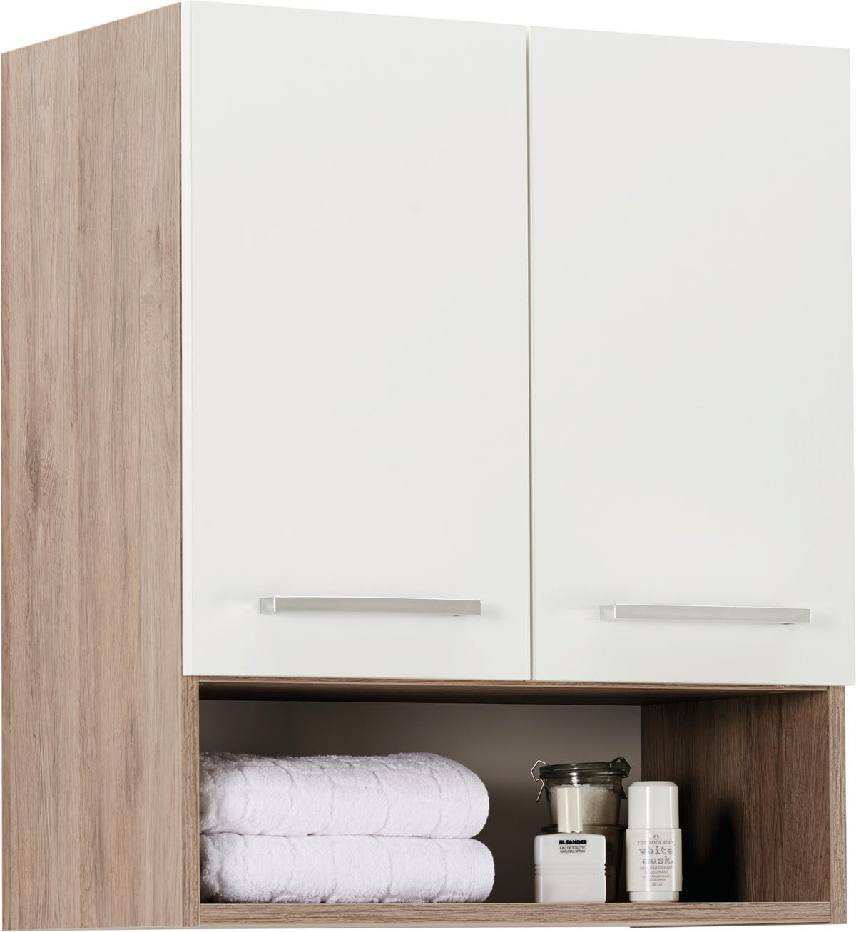 DULAP SUSPENDAT 60/70/33 cm  - alb/stejar San Remo, Design, material pe bază de lemn (60/70/33cm) - Xora