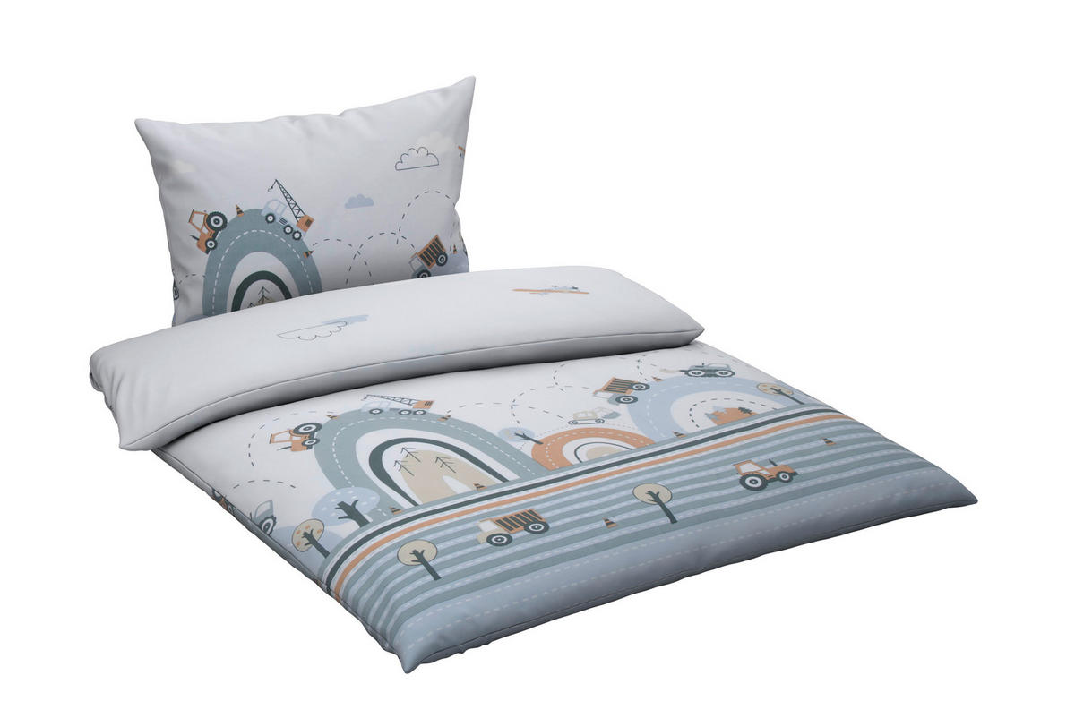 BABYBETTWÄSCHE 100/135 cm  - Grau, Basics, Textil (100/135cm) - Patinio