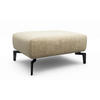 HOCKER in Textil Sandfarben  - Sandfarben/Schwarz, Design, Textil/Metall (90/70/46cm) - SENSOO