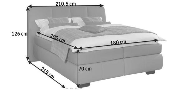 BOXSPRINGBETT 180/200 cm in Schlammfarben - Schlammfarben/Braun, KONVENTIONELL, Textil (180/200cm) - Dieter Knoll