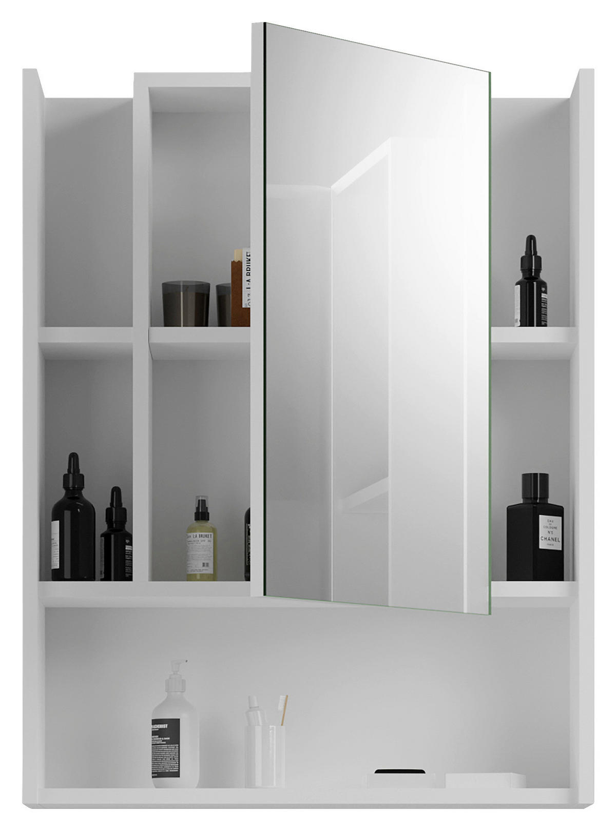 SPIEGELSCHRANK 60/77/19 cm  - Weiß Hochglanz, MODERN, Glas/Holzwerkstoff (60/77/19cm) - MID.YOU