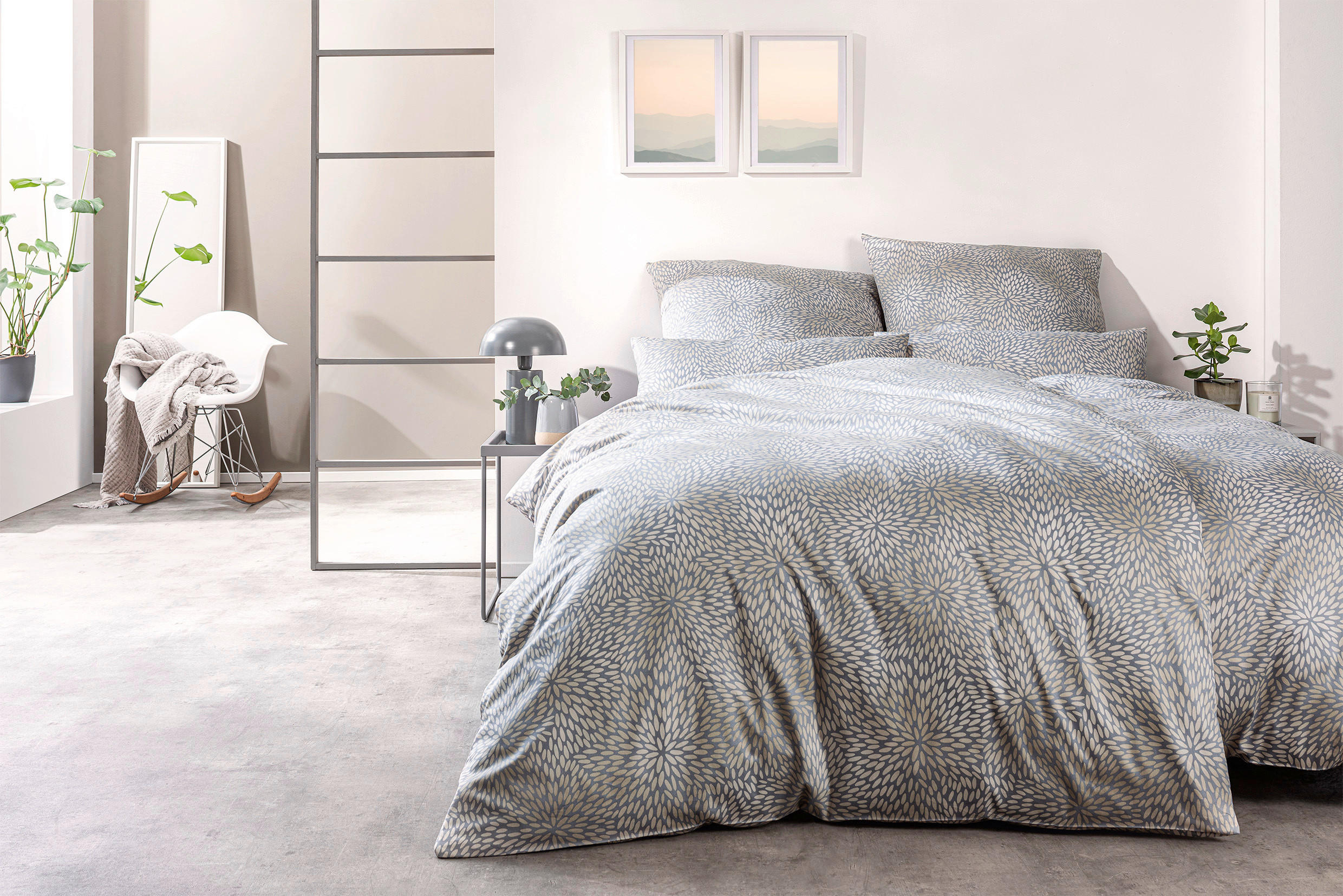 BETTWÄSCHE Atelier Flanell 140/200 cm  - Schieferfarben, KONVENTIONELL, Textil (140/200cm) - Estella