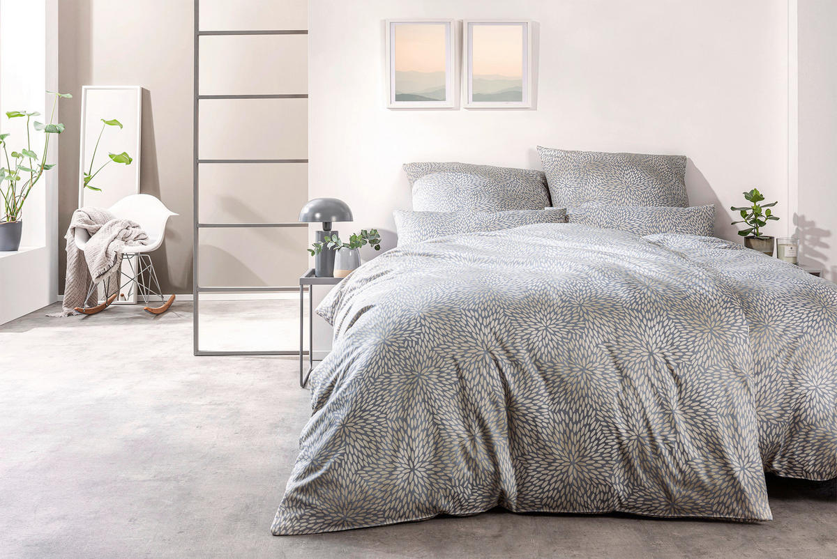 BETTWÄSCHE Atelier Flanell 140/200 cm  - Schieferfarben, KONVENTIONELL, Textil (140/200cm) - Estella
