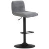 BARHOCKER Webstoff Grau, Schwarz Eisen Stoffauswahl, Sitzfläche 360° drehbar  - Schwarz/Grau, Design, Textil/Metall (45/88-109,5/50cm) - home24