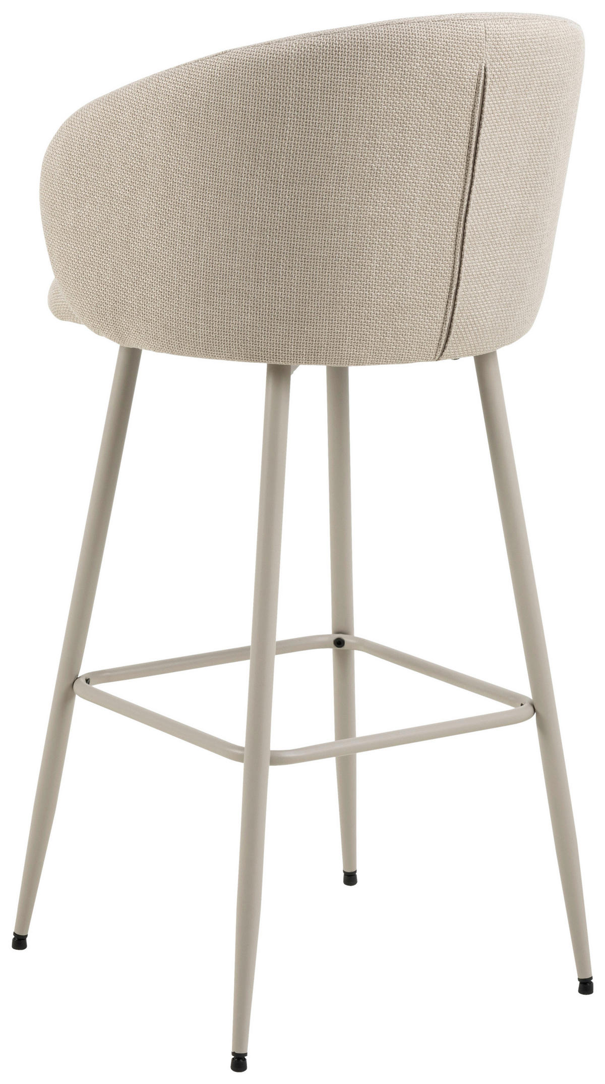BARHOCKER in Textil Grau, Beige  - Beige/Creme, Design, Textil/Metall (54/105/52cm) - MID.YOU