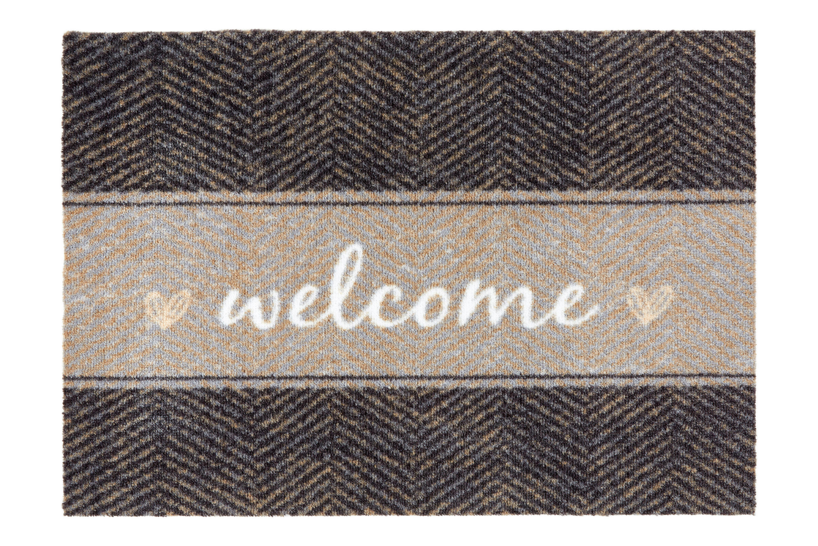 FUßMATTE  50/70 cm  Braun, Weiß, Beige  - Beige/Braun, Design, Textil (50/70cm) - Esposa