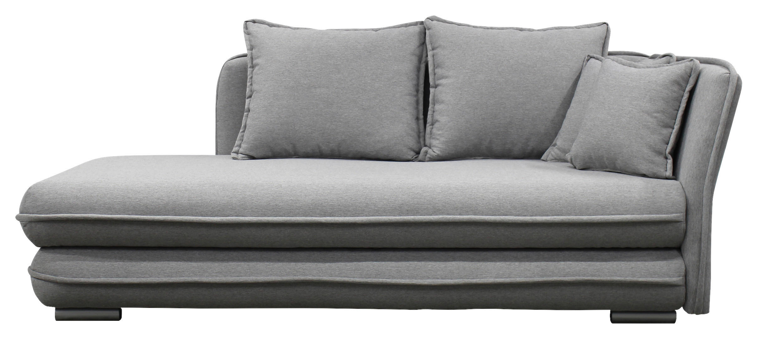 LIEGE Flachgewebe Grau  - Silberfarben/Grau, Design, Kunststoff/Textil (224/84/99/107cm) - MID.YOU