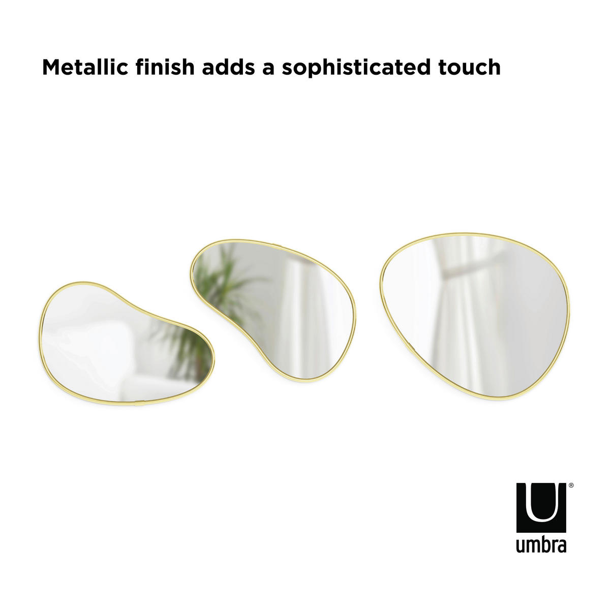 SPIEGELSET 25/30/1 cm    in  - Messingfarben, Design, Glas/Kunststoff (25/30/1cm) - Umbra