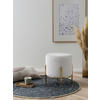 HOCKER Cord Goldfarben, Beige  - Beige/Goldfarben, MODERN, Textil/Metall (35/38/35cm) - Livetastic