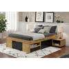 STAURAUMBETT 140/200 cm  in Naturfarben, Schwarz  - Schwarz/Naturfarben, Basics, Holz/Holzwerkstoff (140/200cm) - MID.YOU
