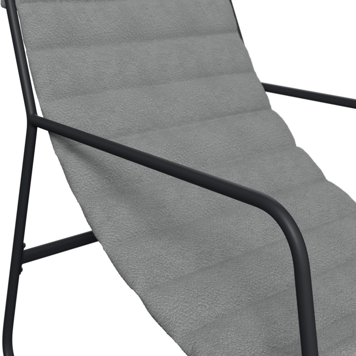 SESSELSET in Webstoff Anthrazit, Grau  - Anthrazit/Grau, Basics, Textil/Metall (61/78,5/87.5cm) - Ambia Garden