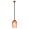 HÄNGELEUCHTE 18/120 cm  - Brombeere/Goldfarben, Basics, Glas/Textil (18/120cm) - Globo