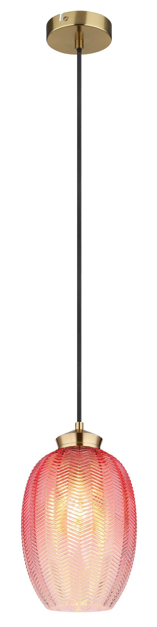 VISEČA SVETILKA  JESSICA      18/120 cm      E27 - zlate barve/črna, Basics, kovina/steklo (18/120cm) - Globo