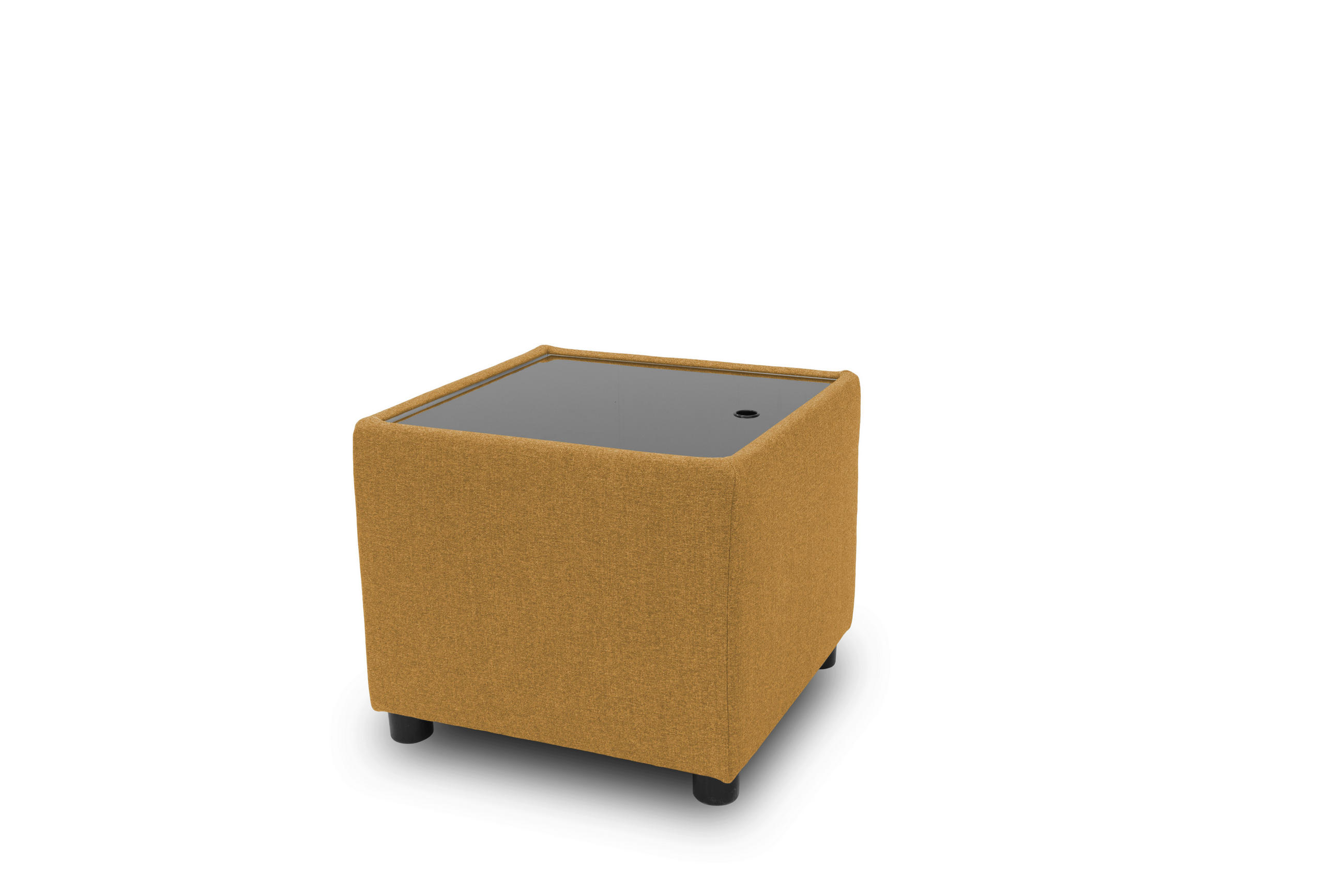 SITZBOX in Textil Gelb  - Gelb/Schwarz, Design, Kunststoff/Textil (45/47/45cm) - LOOKS by W.Joop