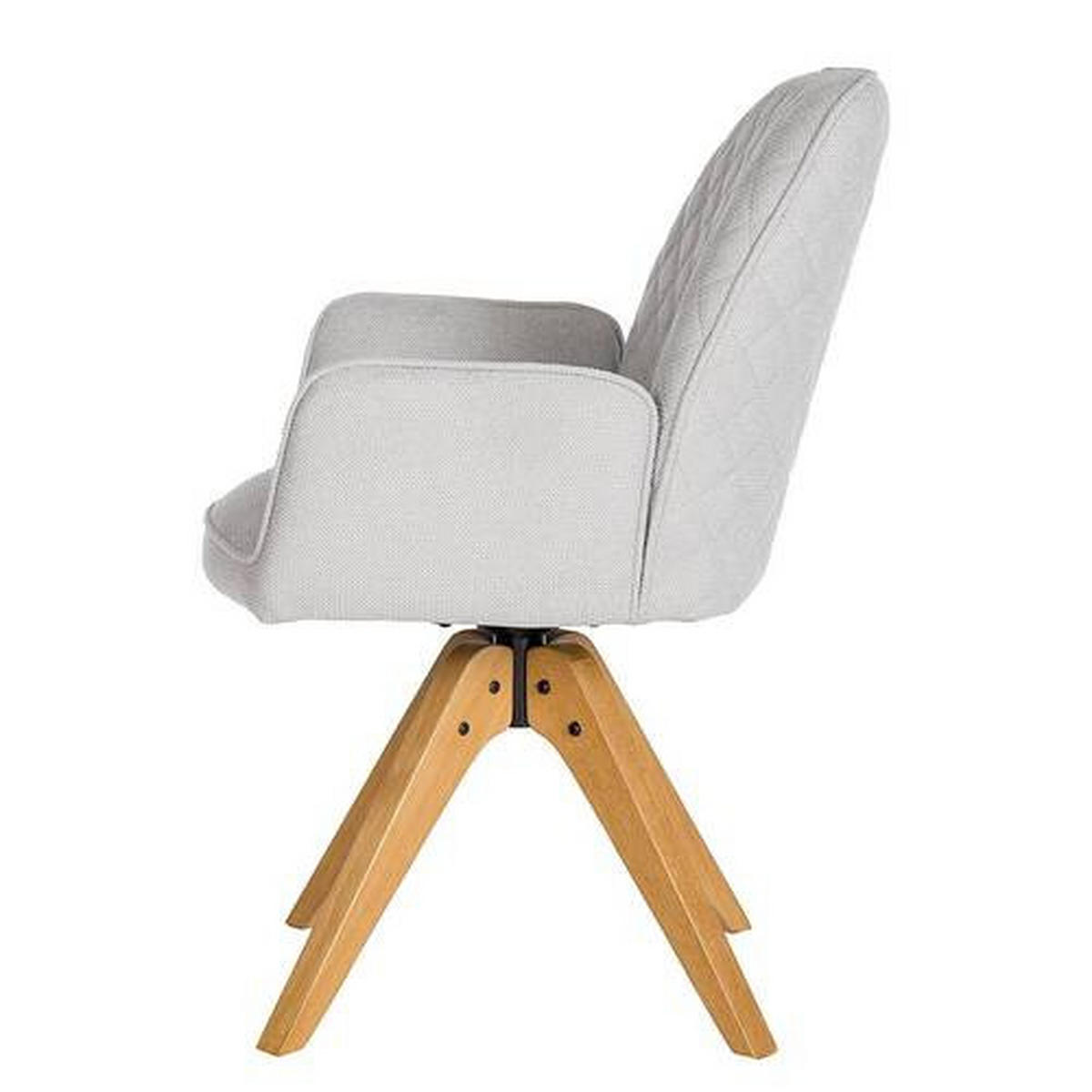 ARMLEHNSTUHL in Holz, Textil Grau, Eichefarben  - Eichefarben/Grau, MODERN, Holz/Textil (59/88/63cm) - home24
