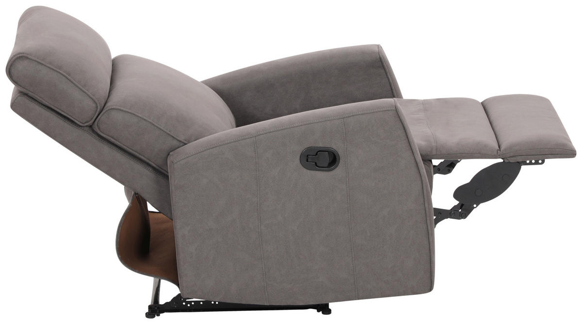 RELAXSESSEL Mikrofaser    - Schwarz/Grau, KONVENTIONELL, Kunststoff/Textil (73/105/93cm) - Xora