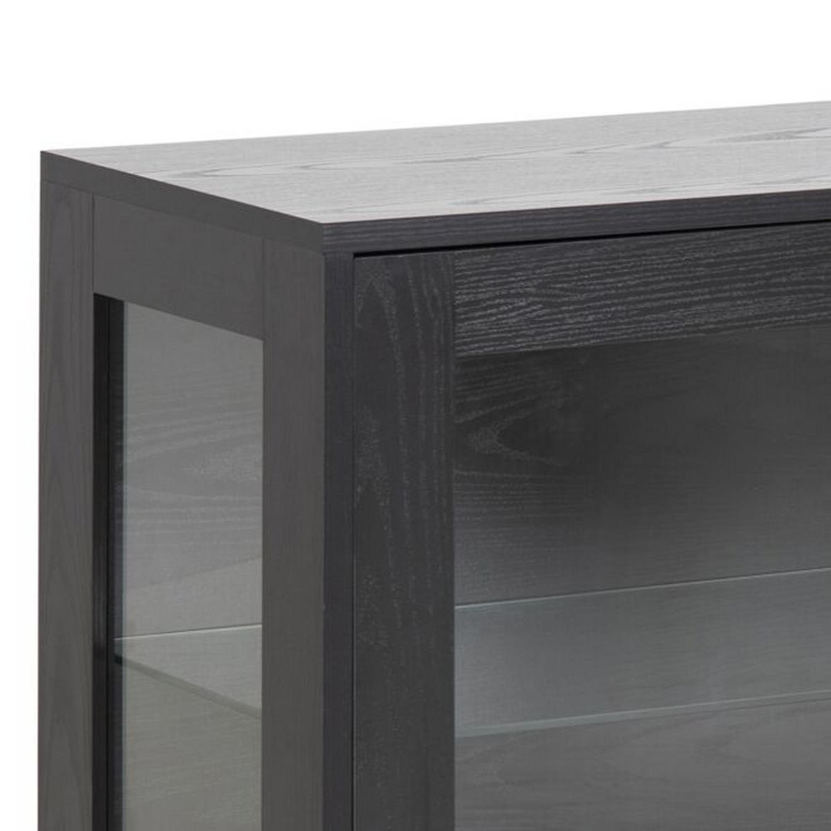 SIDEBOARD  in 140/82/40 cm  - Klar/Schwarz, KONVENTIONELL, Glas/Holzwerkstoff (140/82/40cm) - MID.YOU