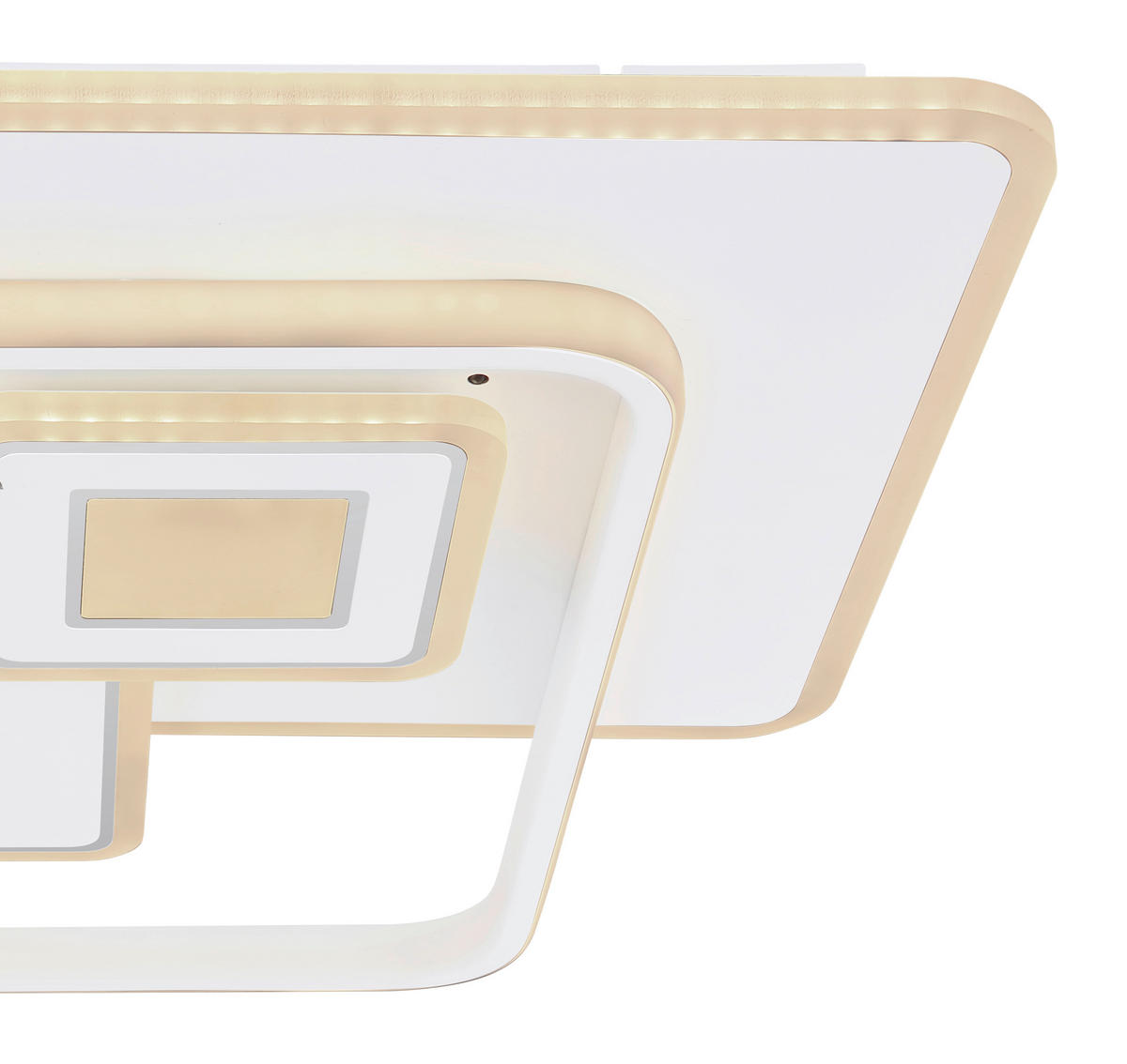 STROPNÍ LED SVÍTIDLO, 50,3/50,3/6 cm - bílá/opál, Konvenční, kov/plast (50,3/50,3/6cm) - Globo