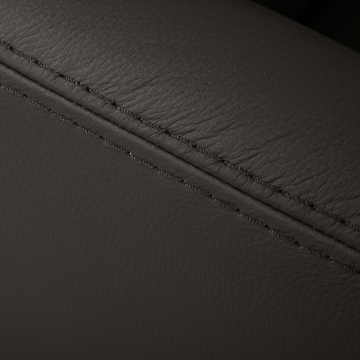 SESSELSET Echtleder Anthrazit  - Anthrazit/Schwarz, Design, Leder/Metall (67/87/74cm) - Livetastic