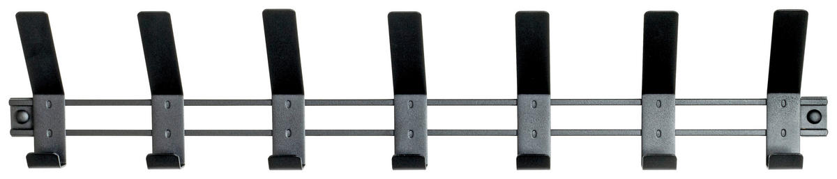 GARDEROBENLEISTE  in Schwarz  - Schwarz, MODERN, Metall (74/13/6cm)