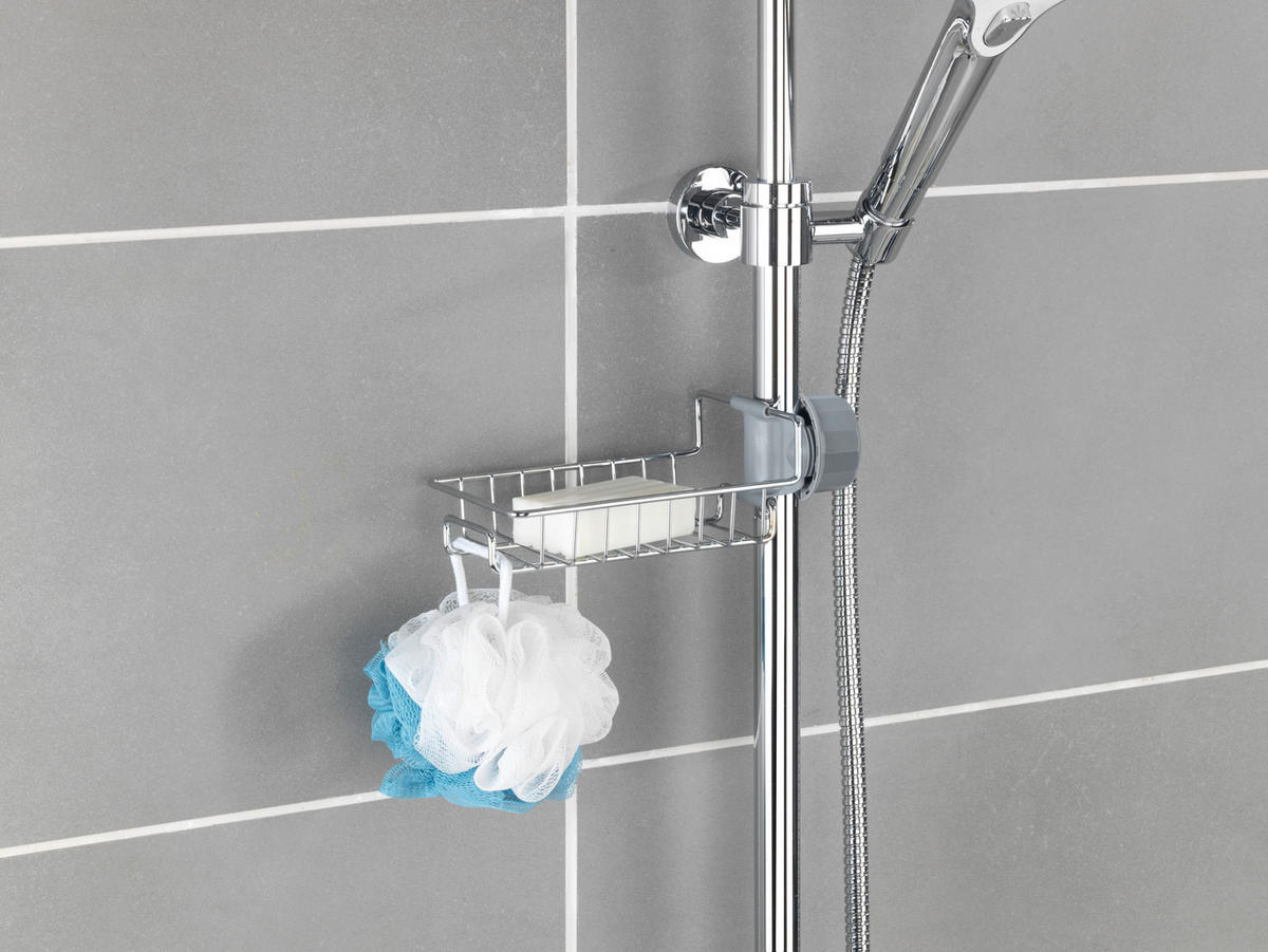 DUSCHKORB - Chromfarben, MODERN, Kunststoff (28,5/4/11,5cm) - Wenko