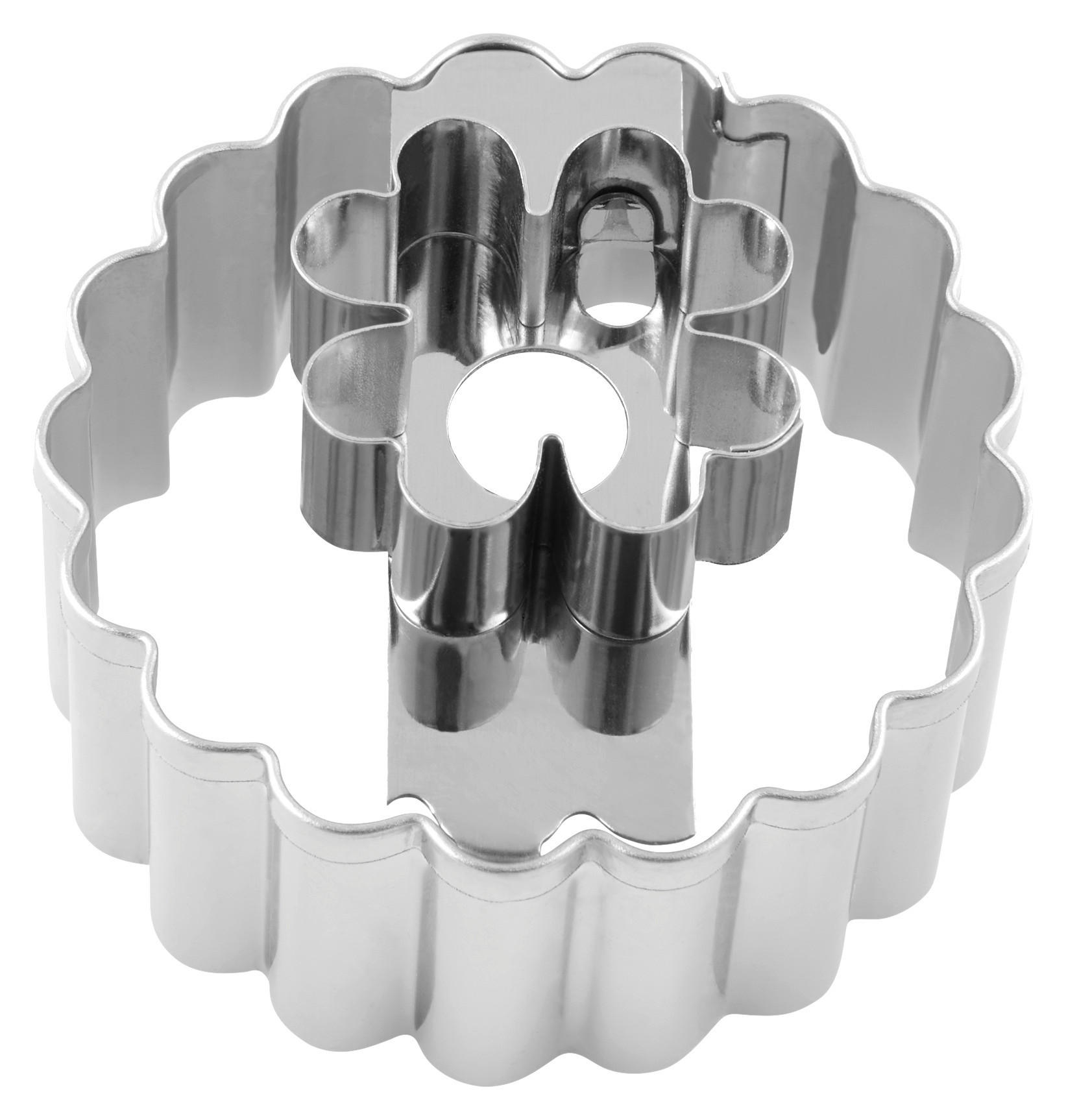 KEKSAUSSTECHFORM - Silberfarben, Basics, Metall (5,0/5,0/3,5cm) - Birkmann