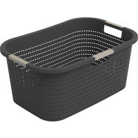 KÔŠ NA BIELIZEŇ, čierna - čierna, Basics, plast (58/38,9/25,1cm) - Rotho