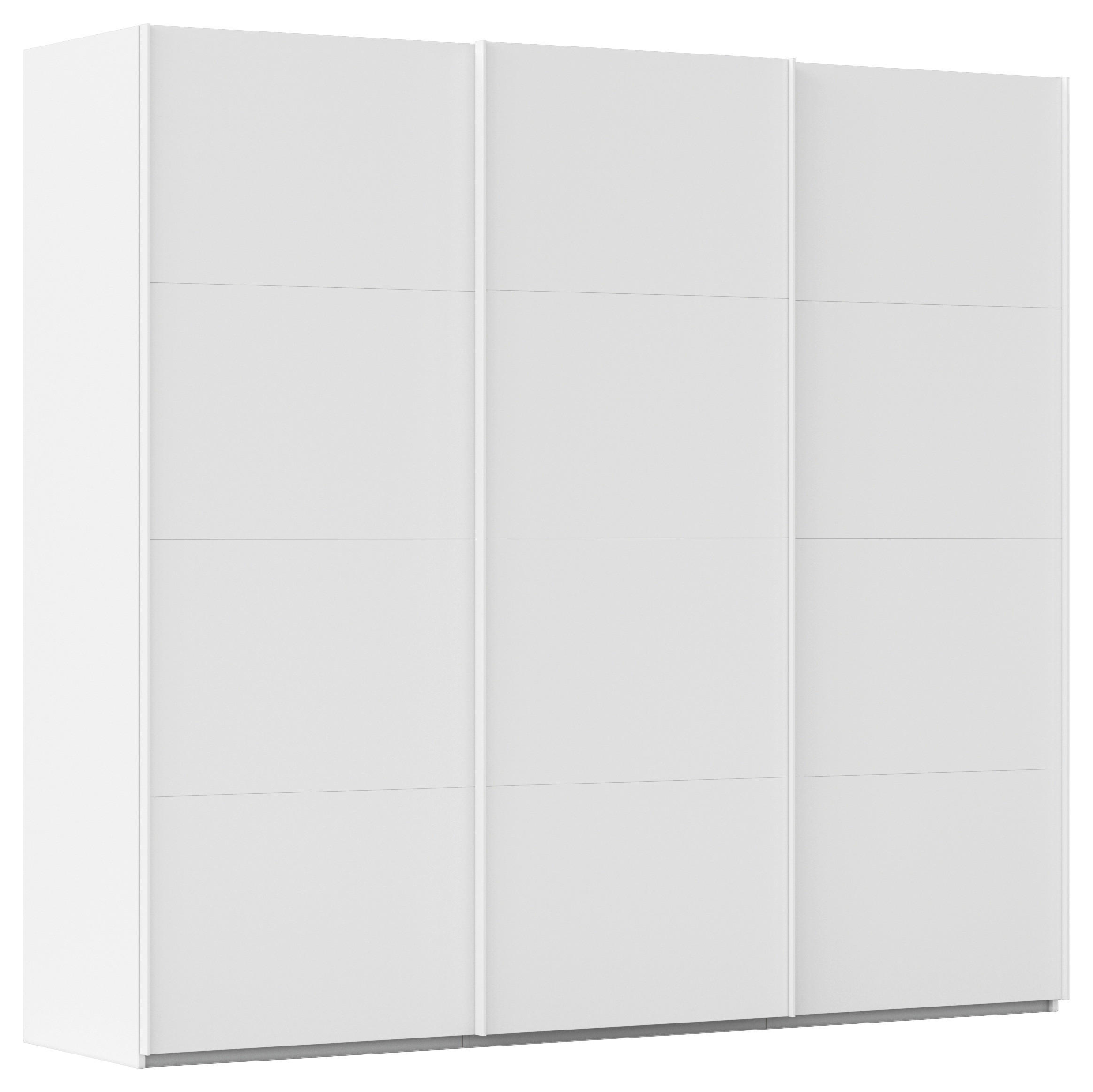 SCHWEBETÜRENSCHRANK 242/223/68 cm,  in Weiß, 3 Tür(en)  - Weiß, Design, Holzwerkstoff/Kunststoff (242/223/68cm) - Novel