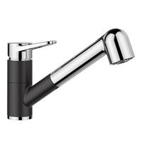 KÜCHENARMATUR 526428  - Chromfarben/Schwarz, Design, Stein/Metall (5,5/18/24,4cm) - Blanco