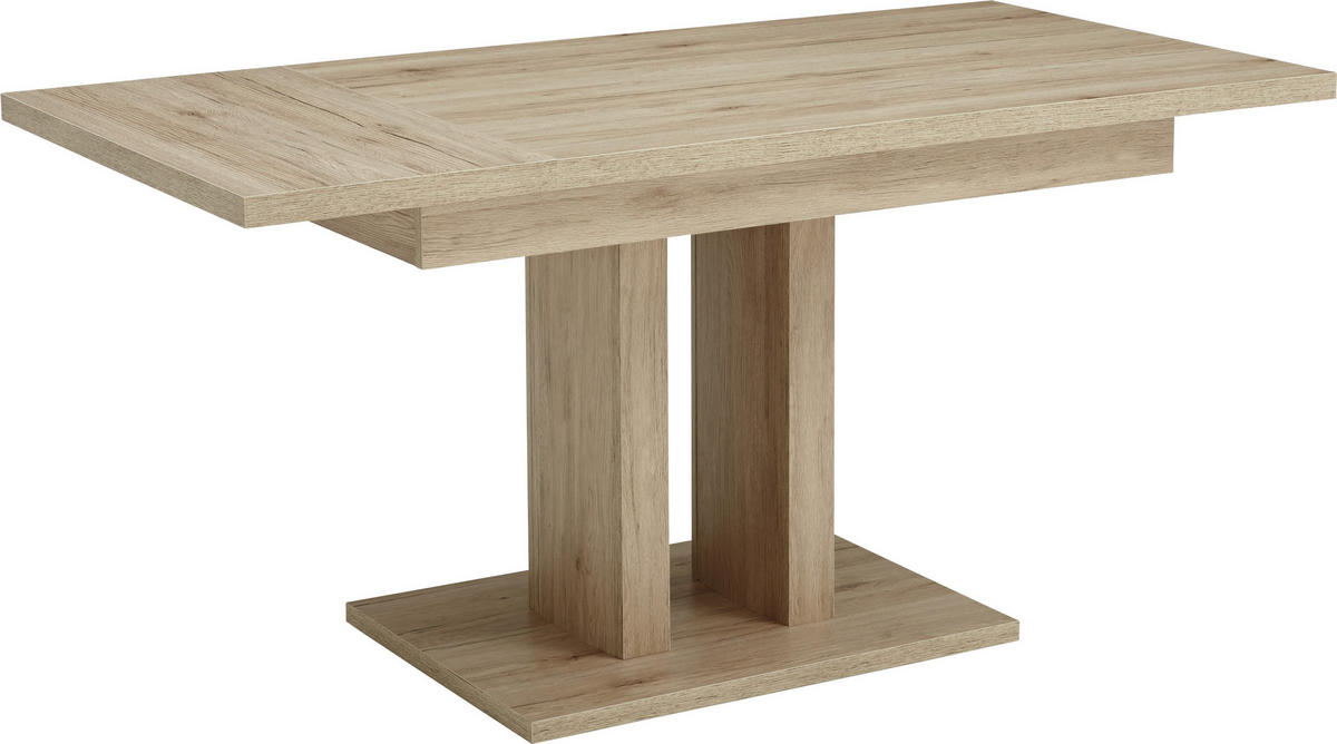 ESSTISCH in Holzwerkstoff 105-145/65/77 cm  - Sandfarben/Eichefarben, Natur, Holzwerkstoff (105-145/65/77cm) - Cantus