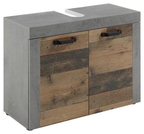 WASCHBECKENUNTERSCHRANK 80/60/34 cm  - Eichefarben/Anthrazit, MODERN, Holzwerkstoff/Kunststoff (80/60/34cm) - MID.YOU