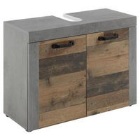 WASCHBECKENUNTERSCHRANK 80/60/34 cm  - Eichefarben/Anthrazit, MODERN, Holzwerkstoff/Kunststoff (80/60/34cm) - MID.YOU
