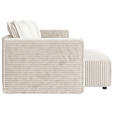 WOHNLANDSCHAFT Creme Cord  - Creme/Schwarz, MODERN, Kunststoff/Textil (153/350/153cm) - Xora