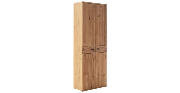 GARDEROBENSCHRANK  in 75/208/37 cm  - Wildeiche/Anthrazit, Natur, Holz/Holzwerkstoff (75/208/37cm) - Waldwelt