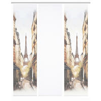 FLÄCHENVORHANG  3 Stück  blickdicht  60/245 cm   - Naturfarben/Weiß, LIFESTYLE, Textil (60/245cm)