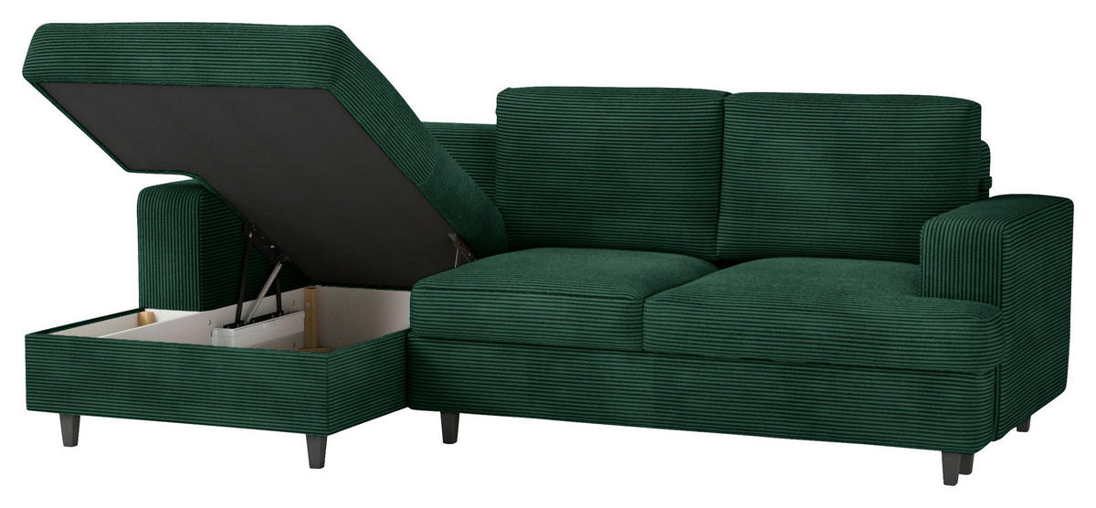 Freisteller von MID.YOU ECKSOFA Grün Cord, Velours.