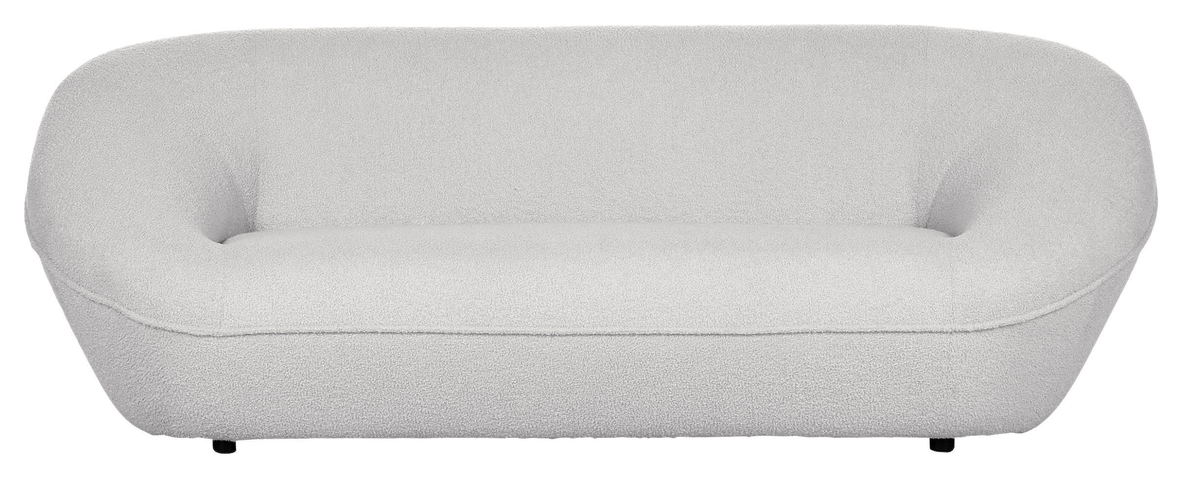 2-SITZER-SOFA in Flachgewebe Schlammfarben  - Schlammfarben/Schwarz, KONVENTIONELL, Kunststoff/Textil (223/79/94cm) - Carryhome