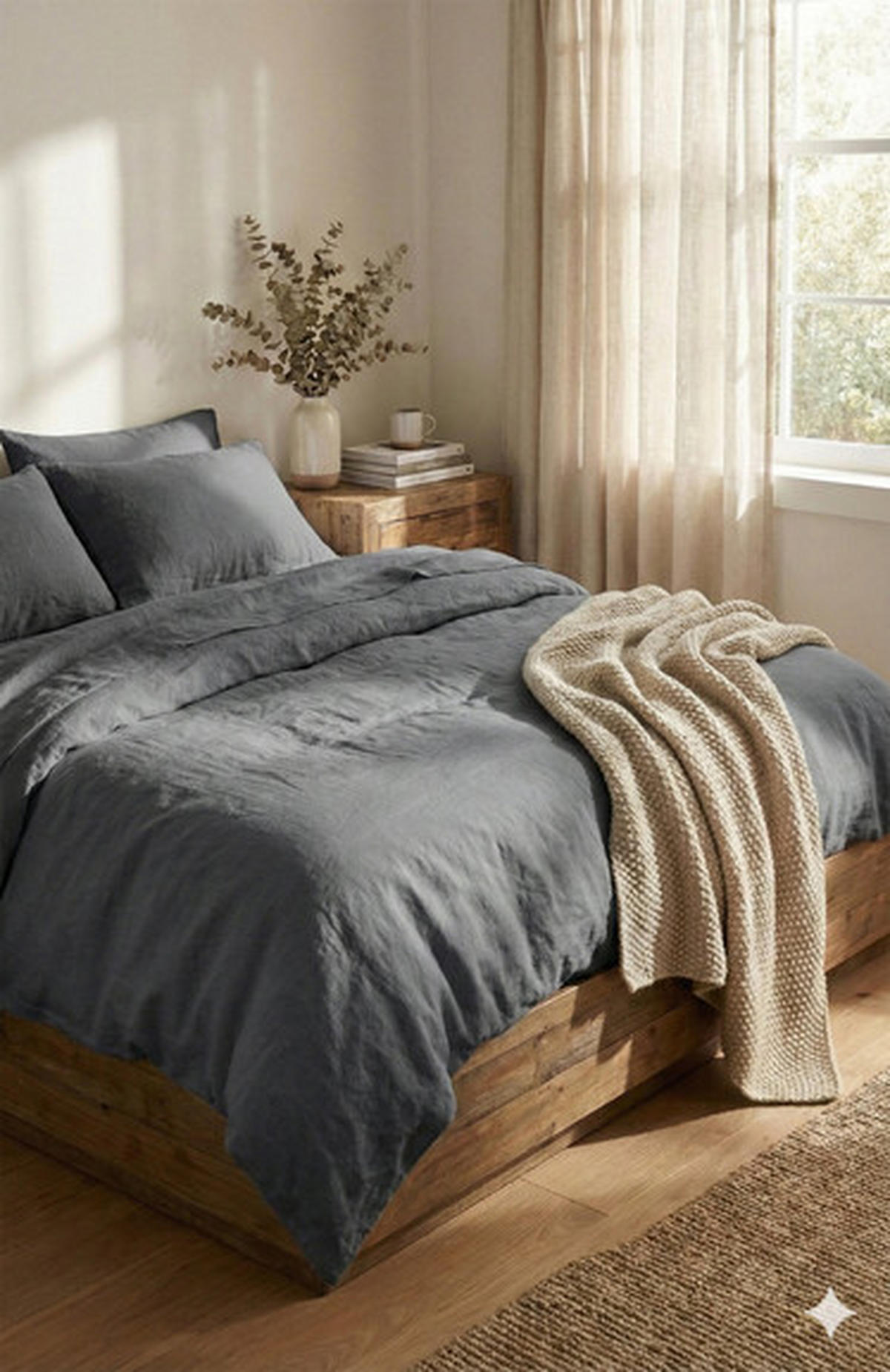 BETTWÄSCHE LEINEN 135/200 cm  - Grau, Basics, Textil (135/200cm)