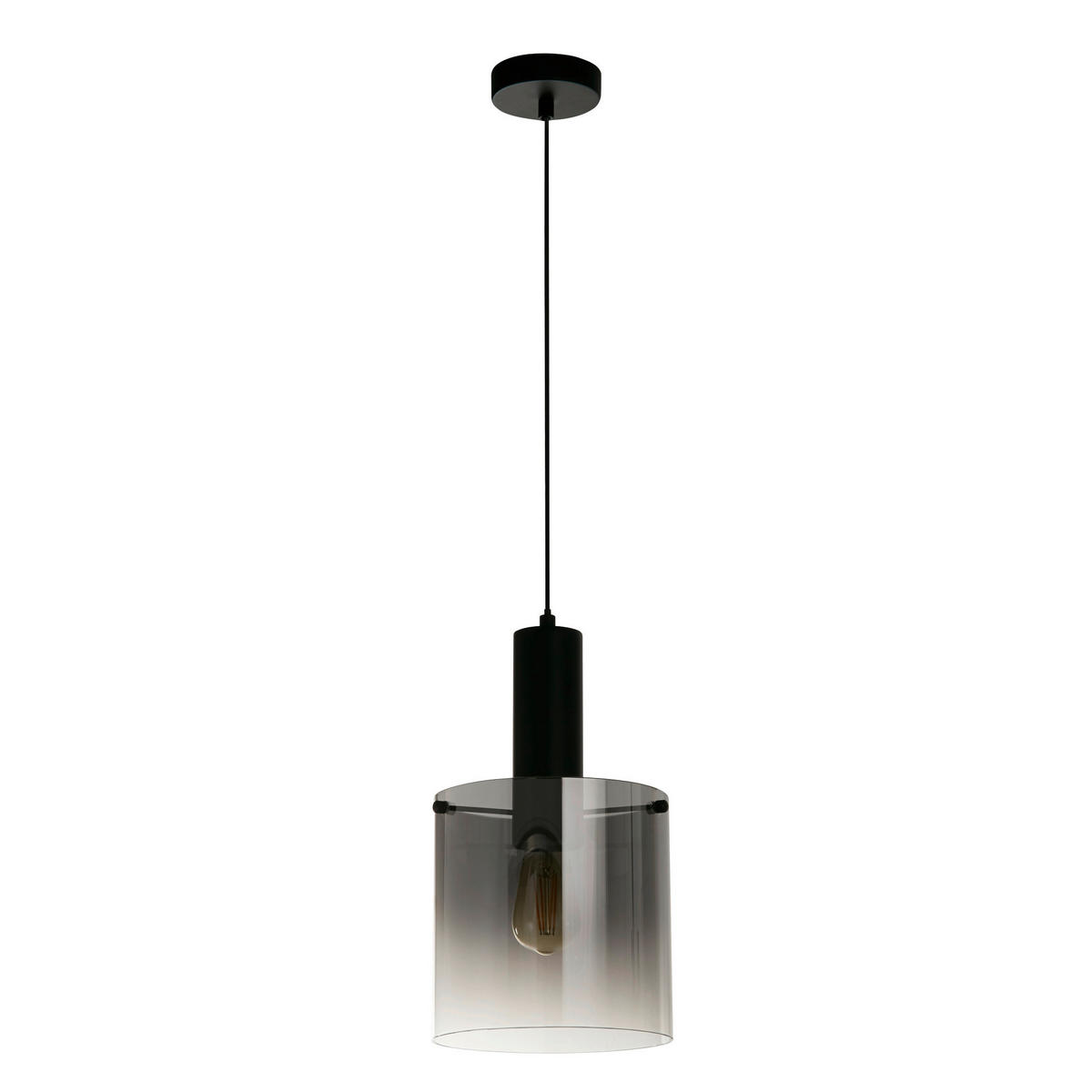 HÄNGLAMPA Sweden 22/35-120 cm  - svart, Modern, metall/glas (22/35-120cm)
