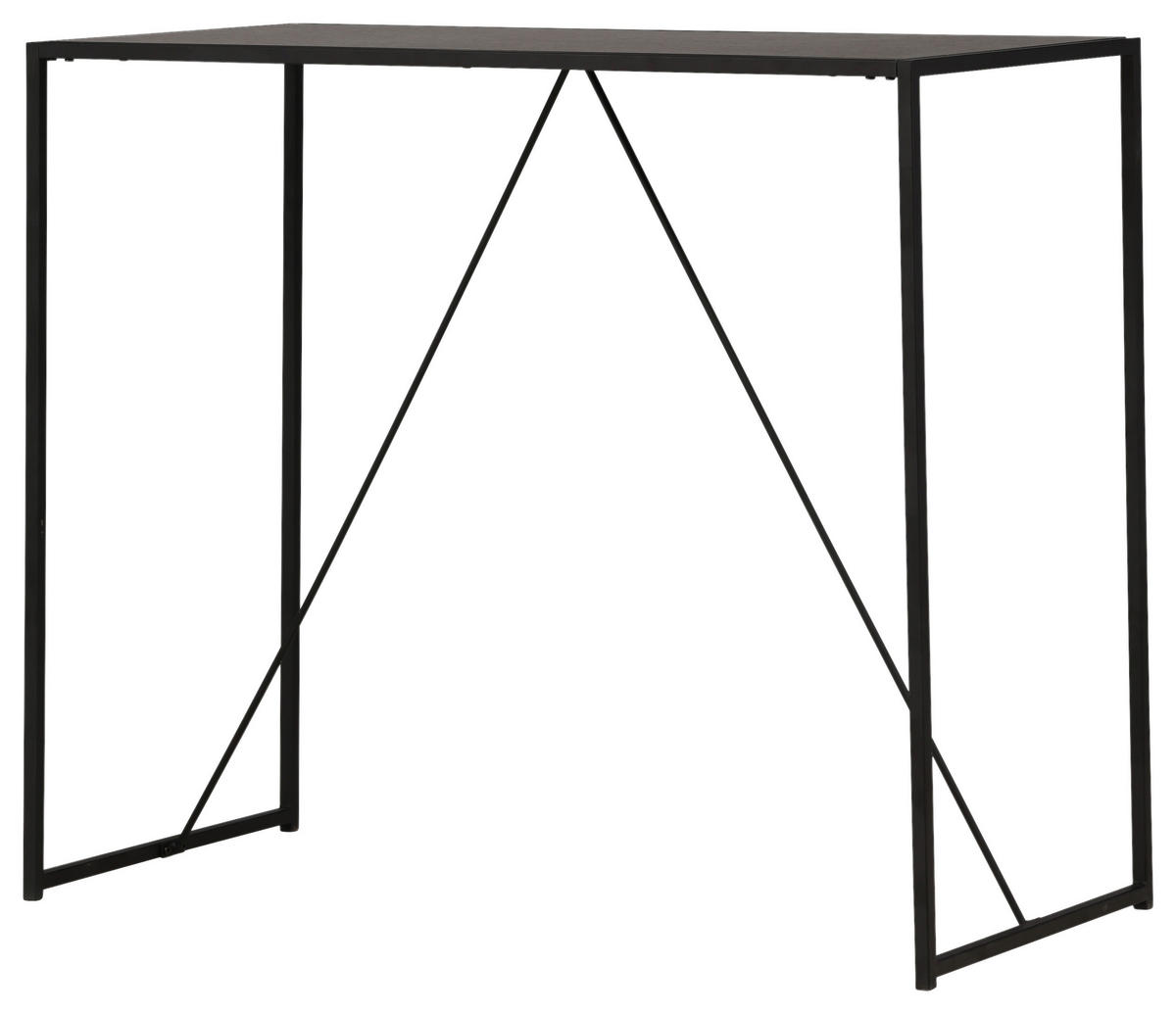 BARBORD i metall, trämaterial  120/60/105 cm  - svart, Design, metall/trämaterial (120/60/105cm) - Livetastic
