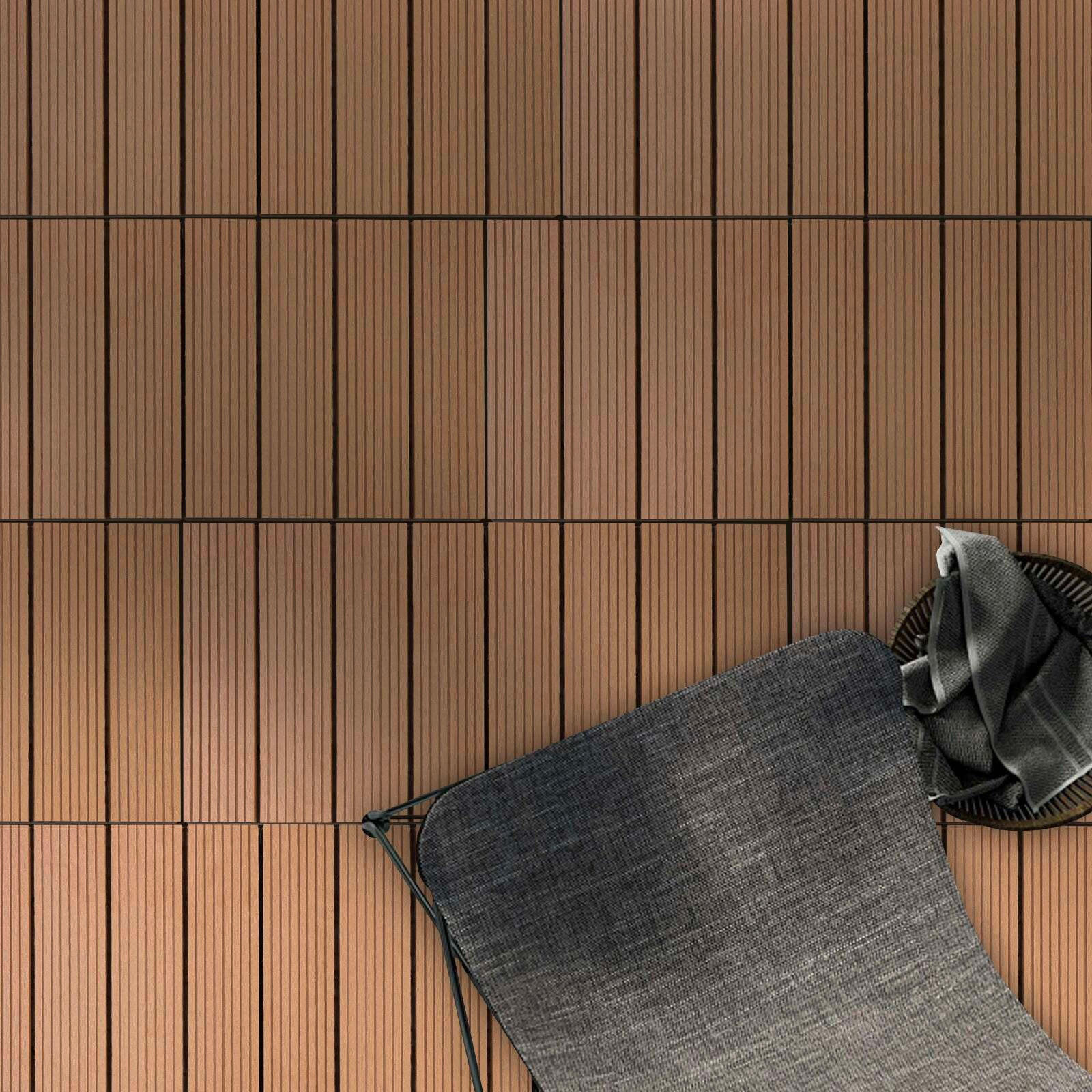 TERRASSENFLIESE 30/30 cm WPC Royal 11 Stück  - Hellbraun, MODERN, Holzwerkstoff (30/30cm) - Floordirekt